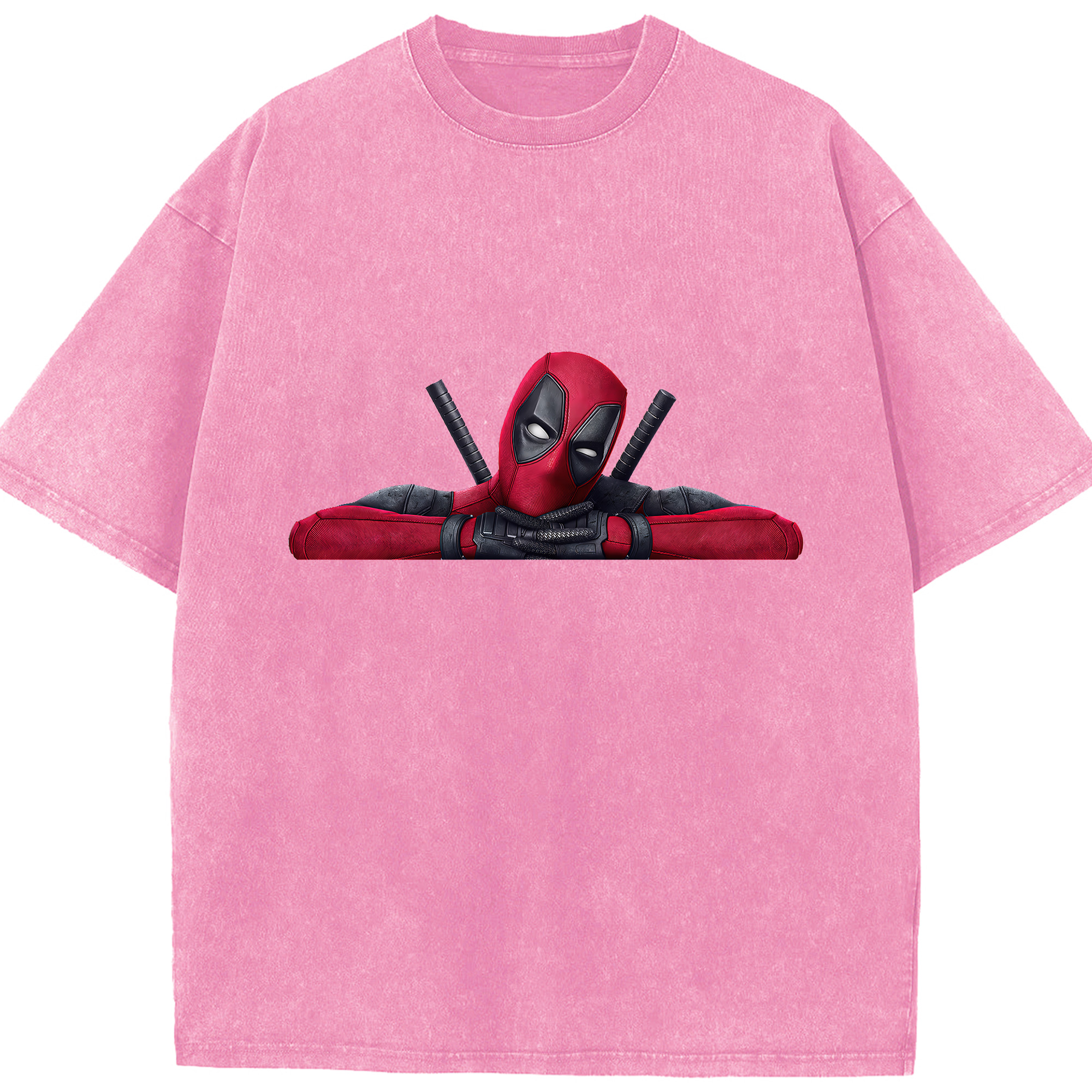 （画像用） Deadpool デッドプール 綿100% ヴィンテージ風 半袖Tシャツ（フロントプリント）